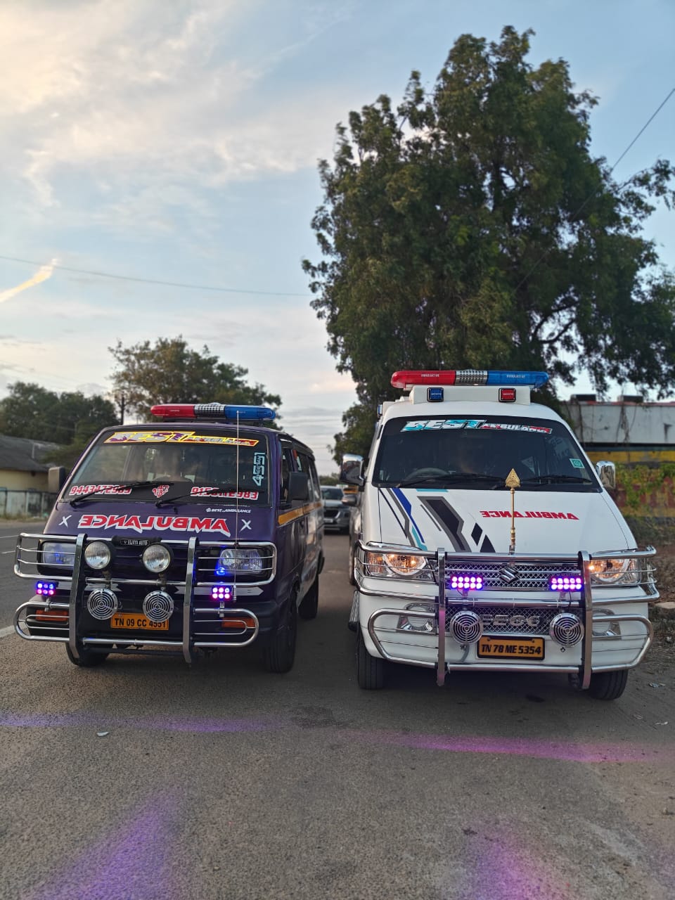 MK Best Ambulance Udumalpet — 24 hour advanced life support mobile ICU